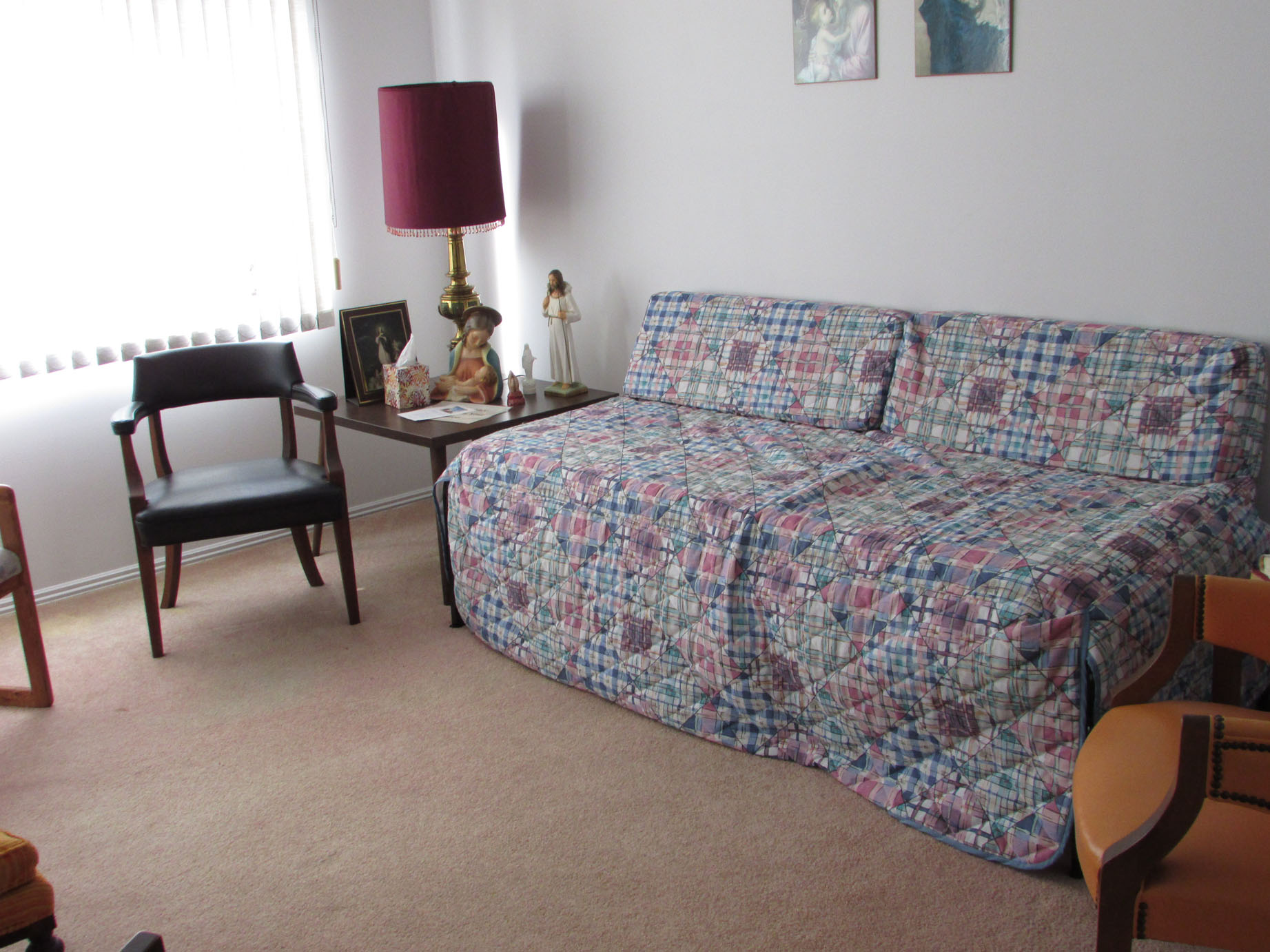 Retreat room at St. Joseph's Prayer Center
